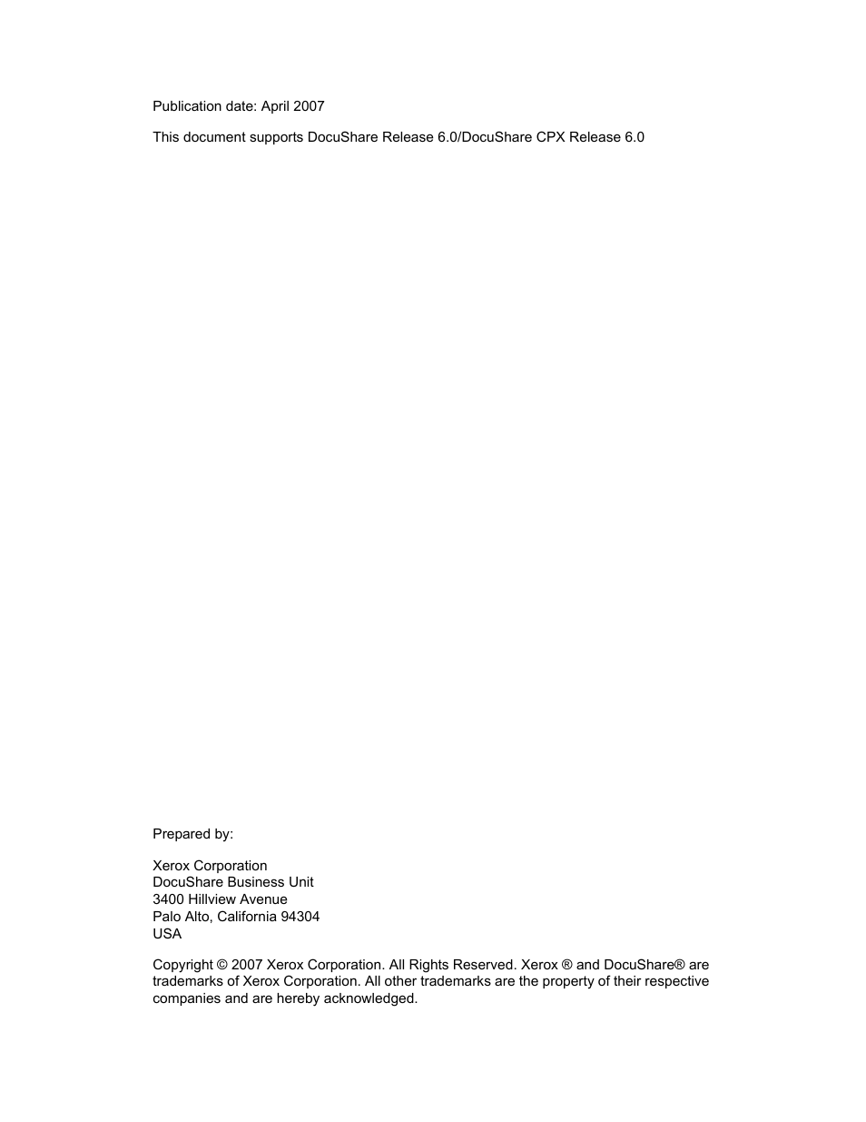 Xerox DocuShare 6.0 User Manual | Page 2 / 20