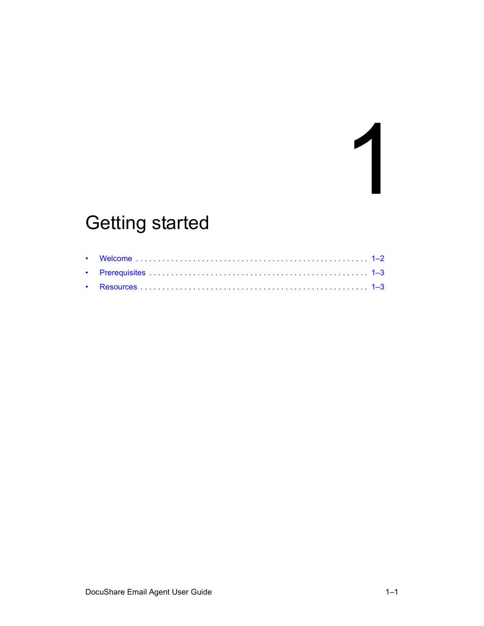 Getting started, Chapter 1 | Xerox DocuShare 6.0 User Manual | Page 5 / 20