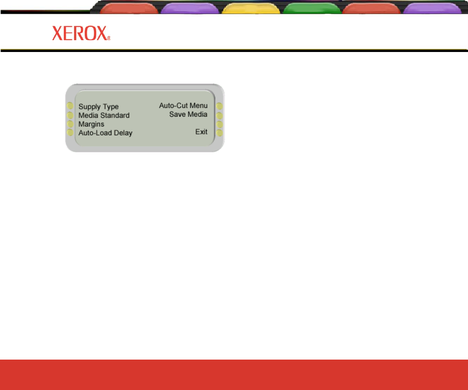 Menu tree | Xerox 8160 User Manual | Page 66 / 99