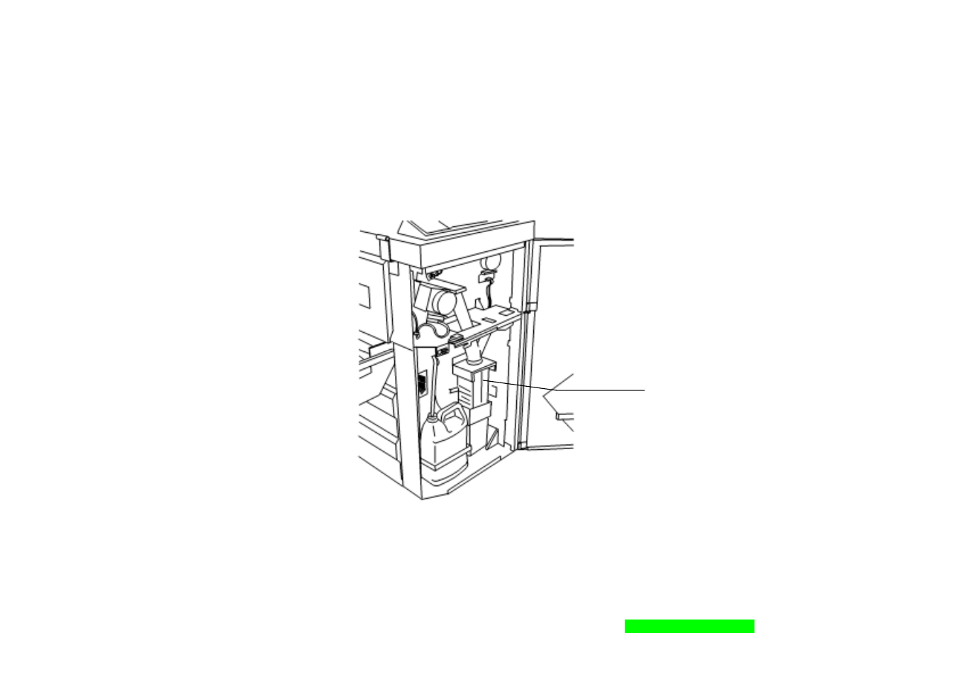 Printer overview, Front view (front door open) | Xerox 8825/8830 User Manual | Page 11 / 48