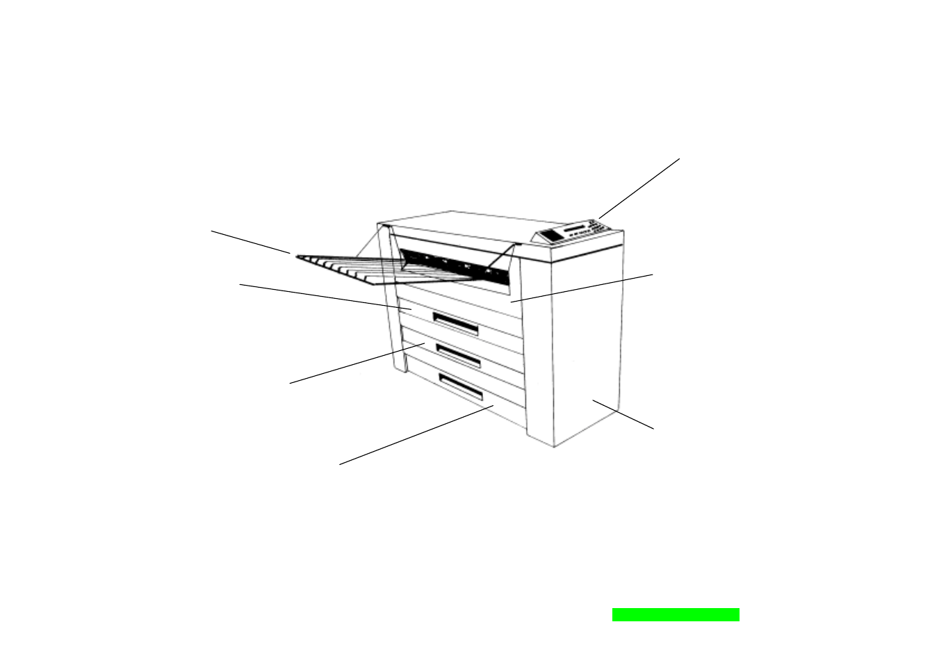 Printer overview, Left side view | Xerox 8825/8830 User Manual | Page 9 / 48