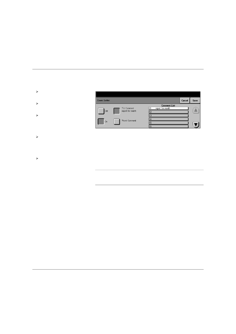 Cover letter (cover page), Fa x | Xerox 432 User Manual | Page 135 / 466