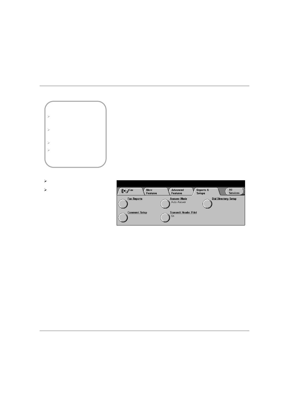 Reports & setups - embedded fax, Reports & setups - embedded fax -34, Ge 4-34 | Xerox 432 User Manual | Page 150 / 466