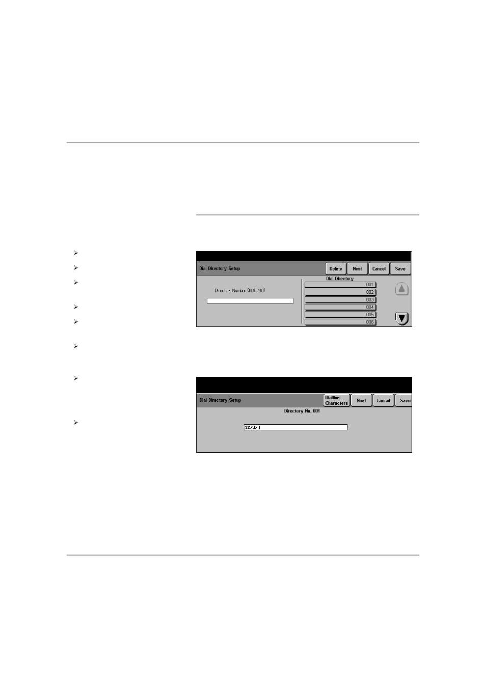 Dial directory setup, Individual, Dial directory setup -37 | Ge 4-37, Fa x | Xerox 432 User Manual | Page 153 / 466