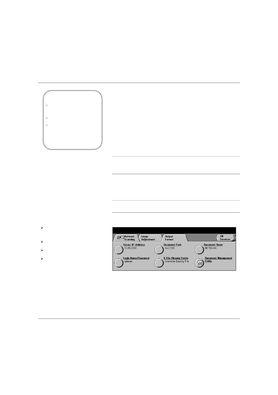 Output format (or filing setups), Output format (or filing setups) -14 | Xerox 432 User Manual | Page 202 / 466