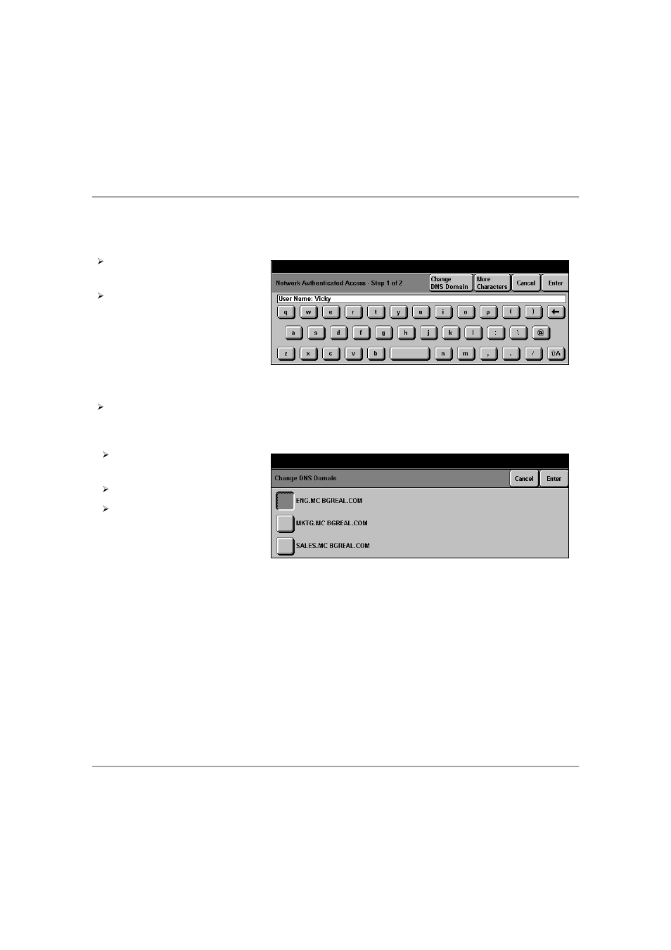 Changing the authentication service, Changing the authentication service -17, E- mai l | Xerox 432 User Manual | Page 233 / 466