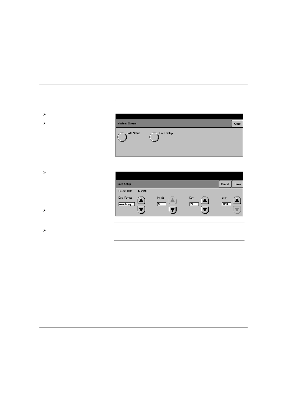 Date/time setup, Date, Date/time setup -9 | Set u ps | Xerox 432 User Manual | Page 305 / 466