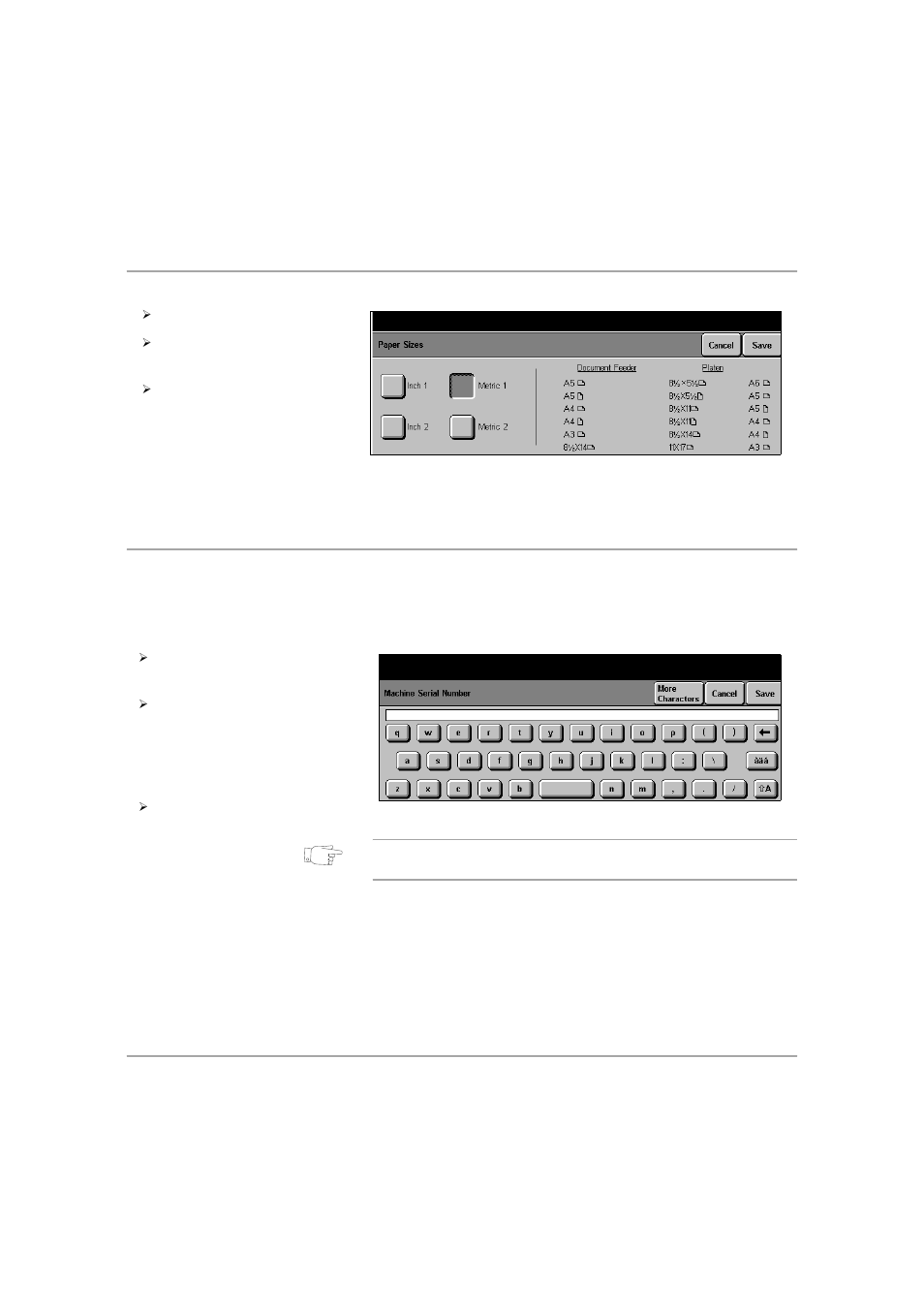 Paper sizes, Machine serial number, Paper sizes -17 machine serial number -17 | Ge 11-17, Paper sizes machine serial number, Set u ps | Xerox 432 User Manual | Page 313 / 466