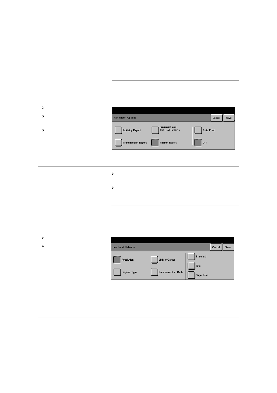 Mailbox report, Fax panel defaults, Resolution | Fax panel defaults -50, Ge 11-50 | Xerox 432 User Manual | Page 346 / 466