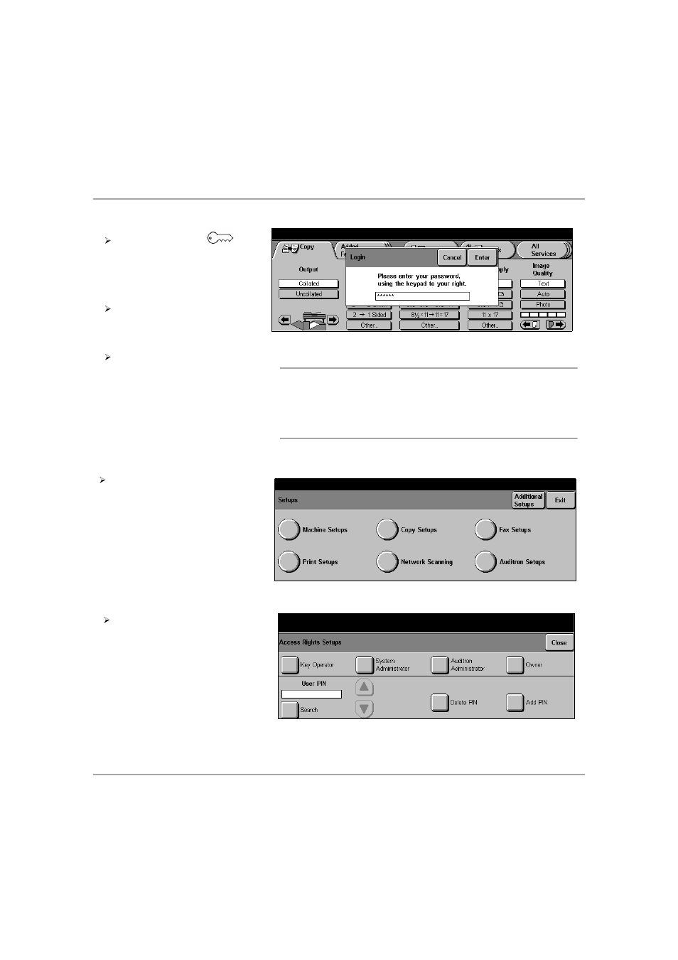 Assign privileges, Assign privileges -89, Set u ps | Xerox 432 User Manual | Page 385 / 466