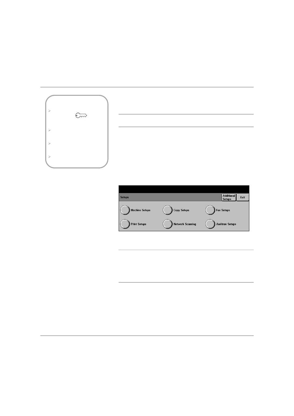 Print setups, Port setups, Protocol setups | Print setups -96 | Xerox 432 User Manual | Page 392 / 466