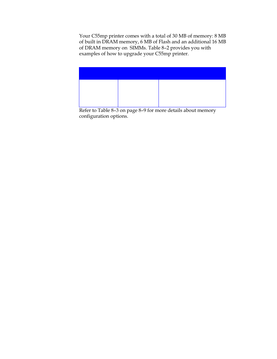 Memory upgrade for the c55, Memory upgrade for the c55mp | Xerox C55/C55mp User Manual | Page 126 / 158