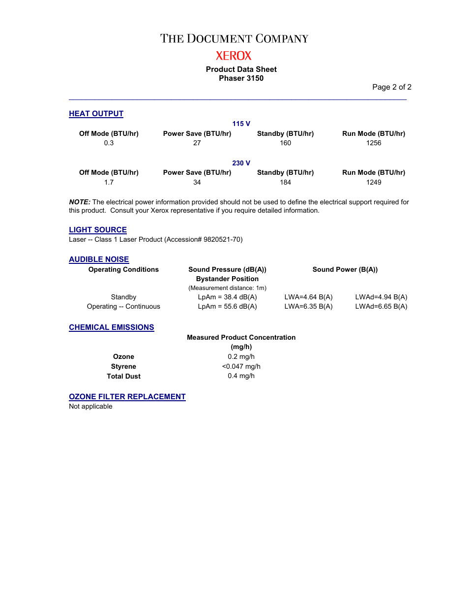 Xerox 3150 User Manual | Page 2 / 2