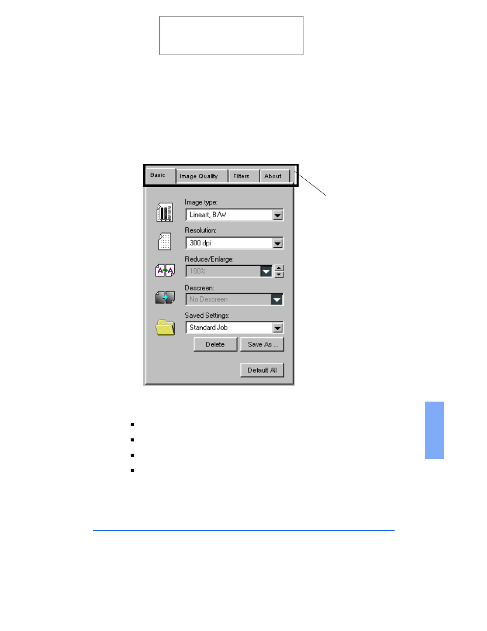 Scanner control tabs | Xerox 480cx User Manual | Page 187 / 318