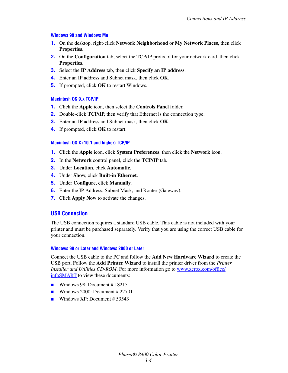Xerox Phaser Color Printer 8400 User Manual | Page 100 / 203