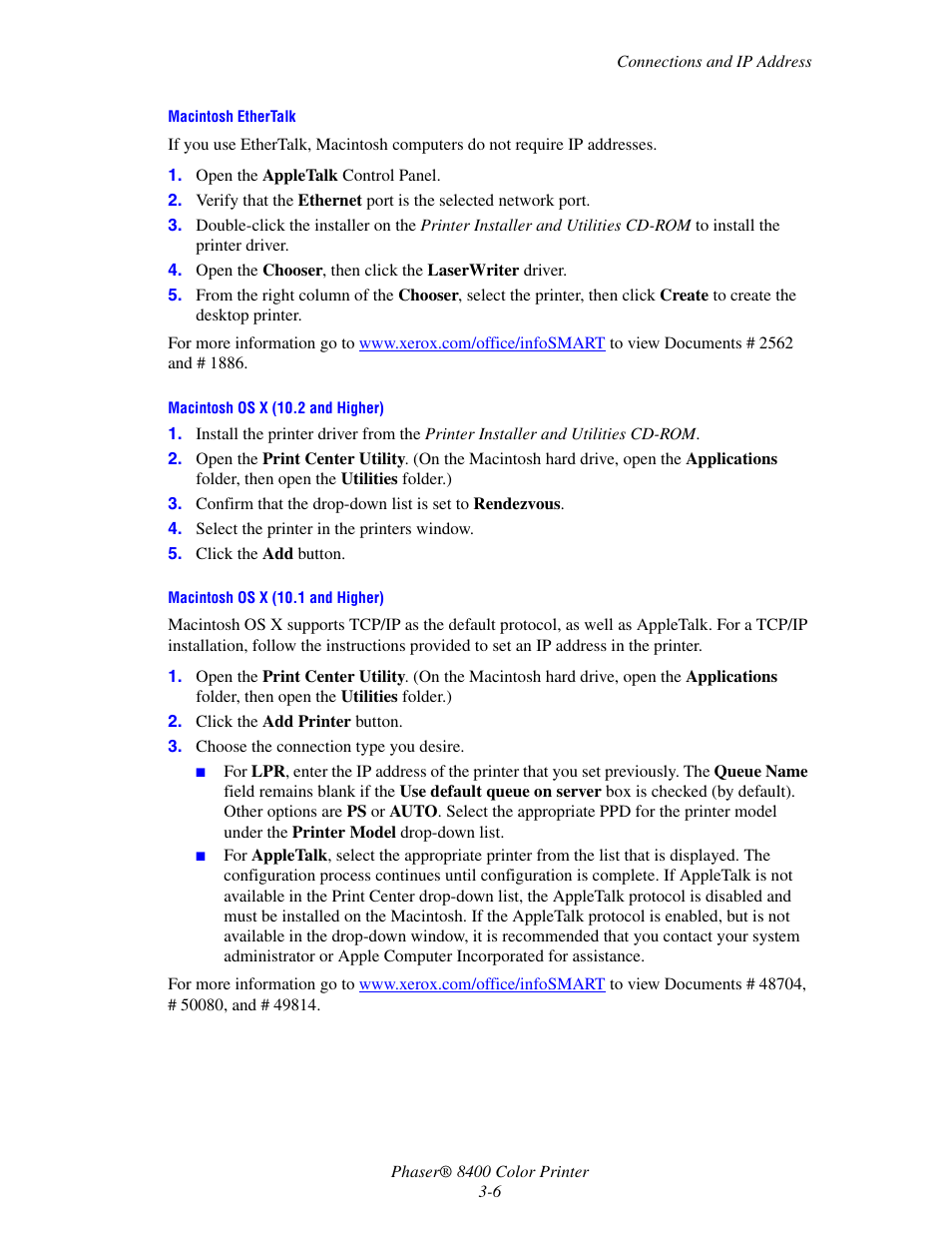 Xerox Phaser Color Printer 8400 User Manual | Page 102 / 203