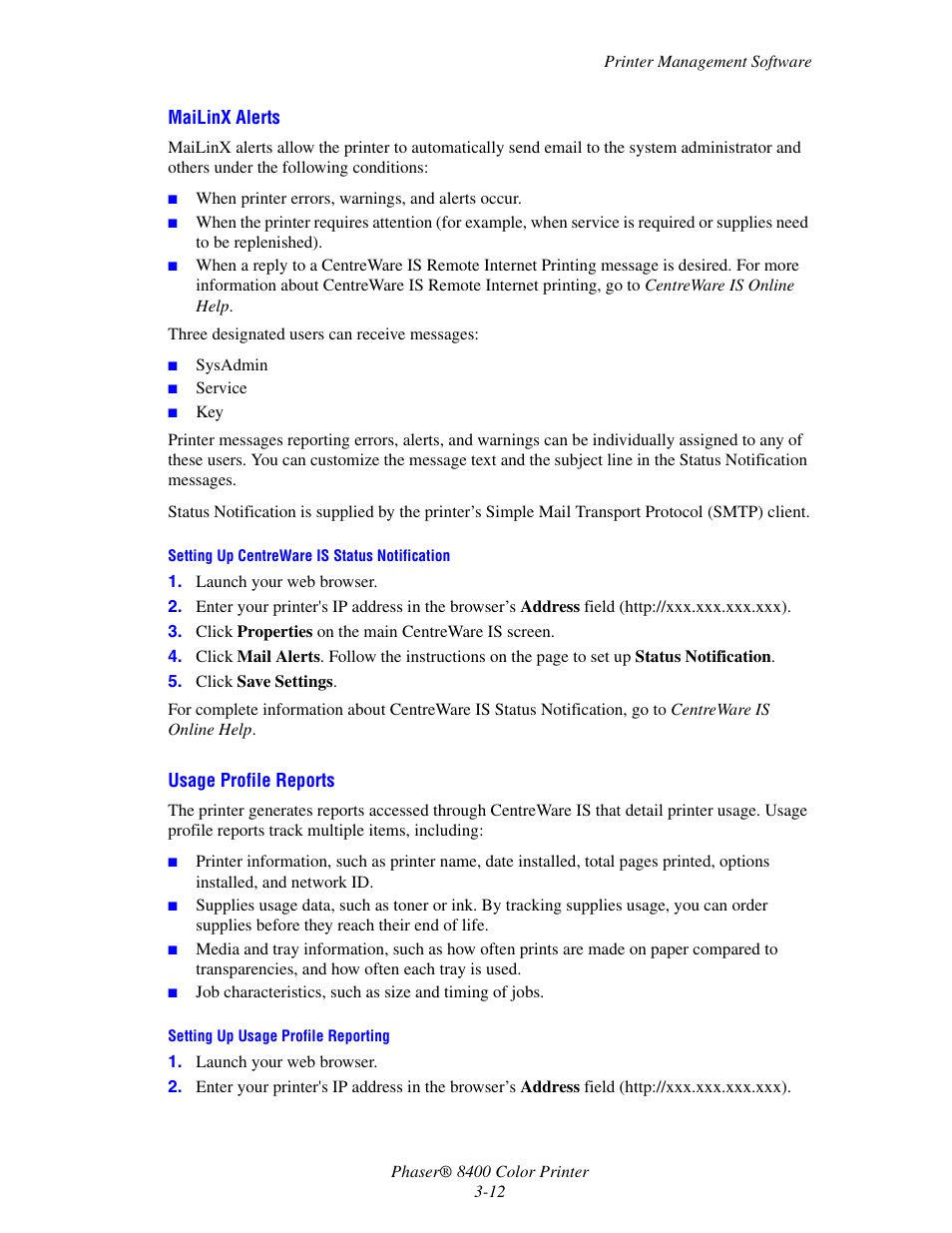 Xerox Phaser Color Printer 8400 User Manual | Page 108 / 203