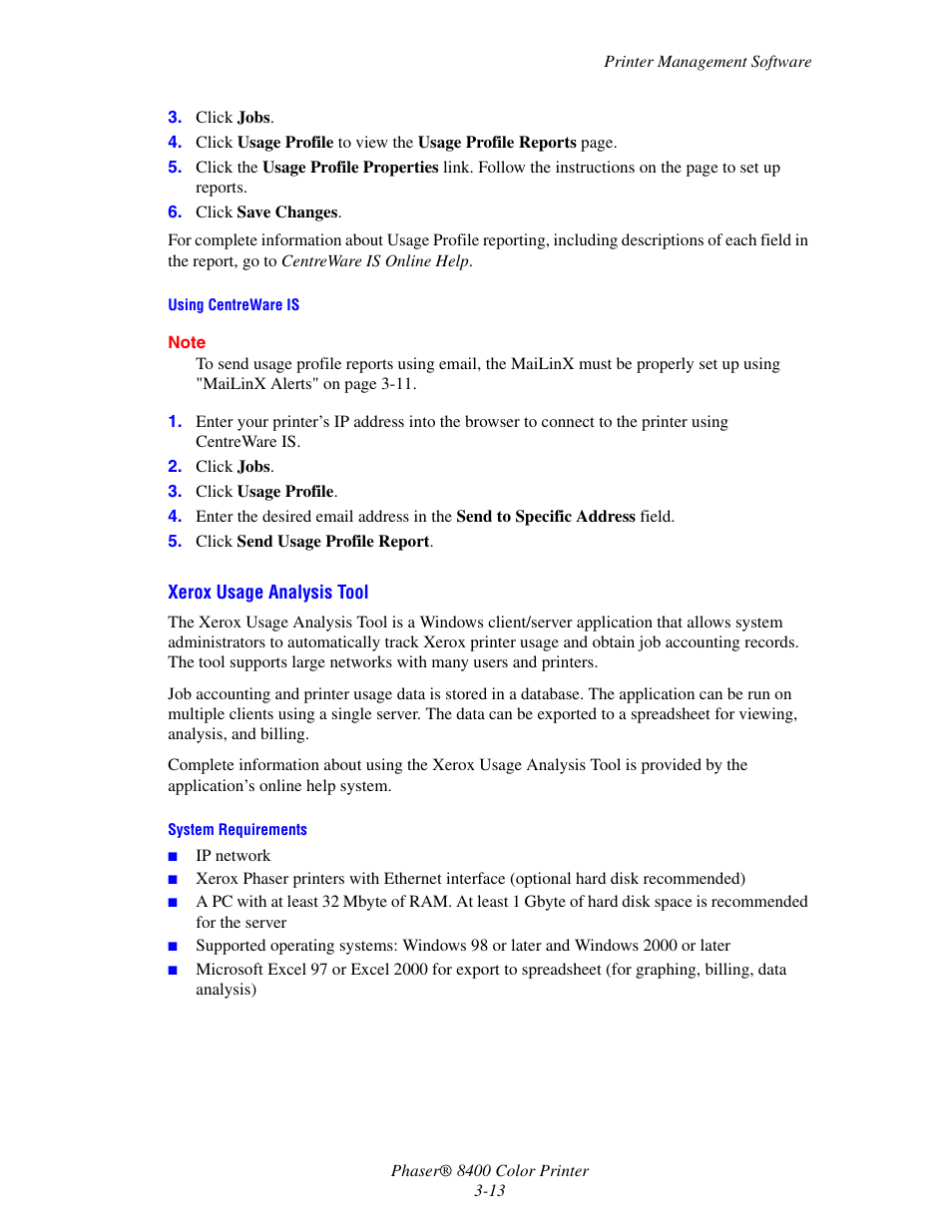 Xerox Phaser Color Printer 8400 User Manual | Page 109 / 203