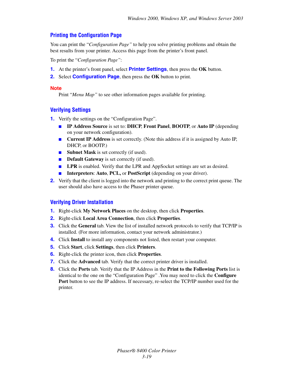 Xerox Phaser Color Printer 8400 User Manual | Page 115 / 203