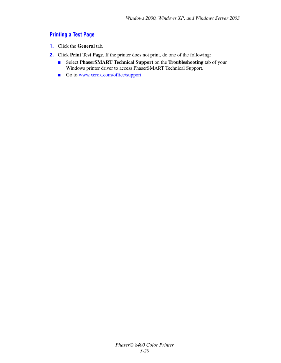 Xerox Phaser Color Printer 8400 User Manual | Page 116 / 203