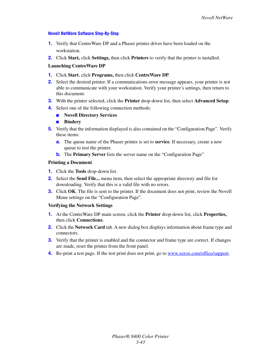 Xerox Phaser Color Printer 8400 User Manual | Page 139 / 203