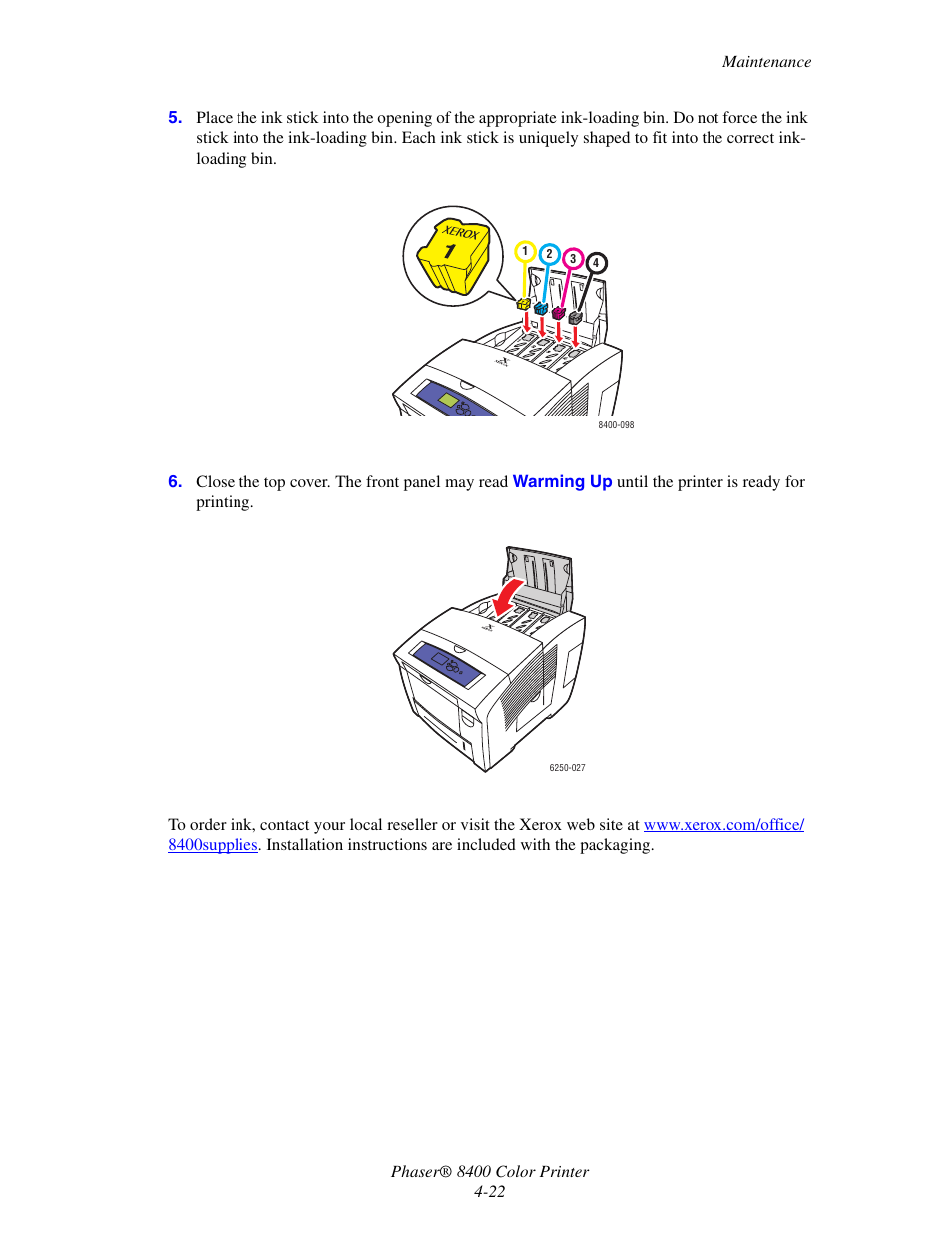Xerox Phaser Color Printer 8400 User Manual | Page 163 / 203