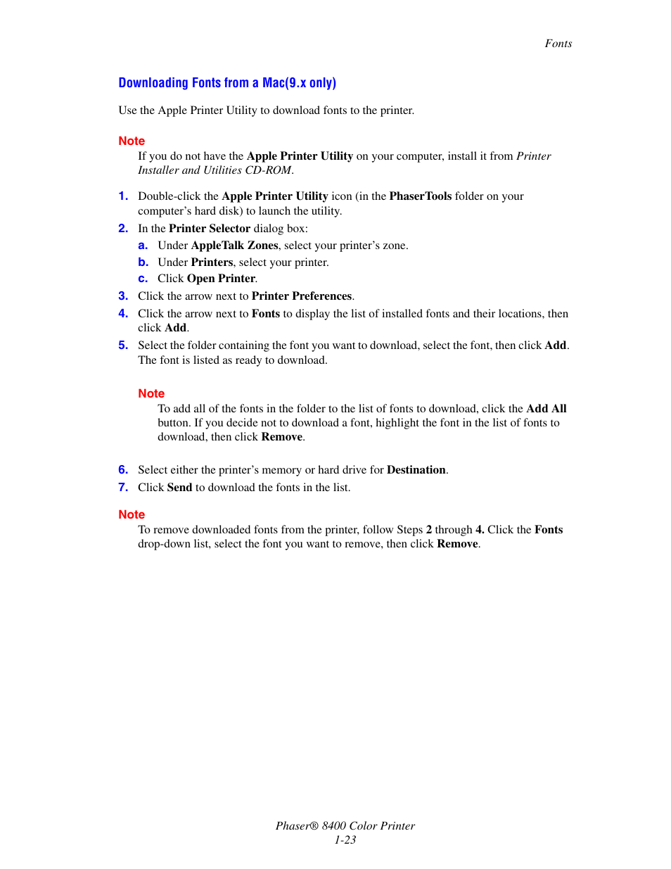Xerox Phaser Color Printer 8400 User Manual | Page 30 / 203