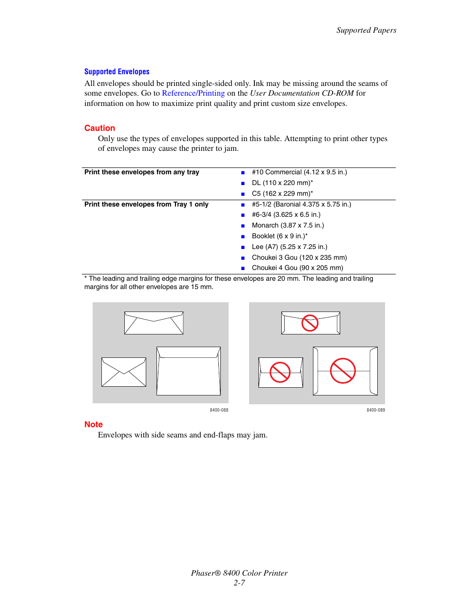 Xerox Phaser Color Printer 8400 User Manual | Page 38 / 203