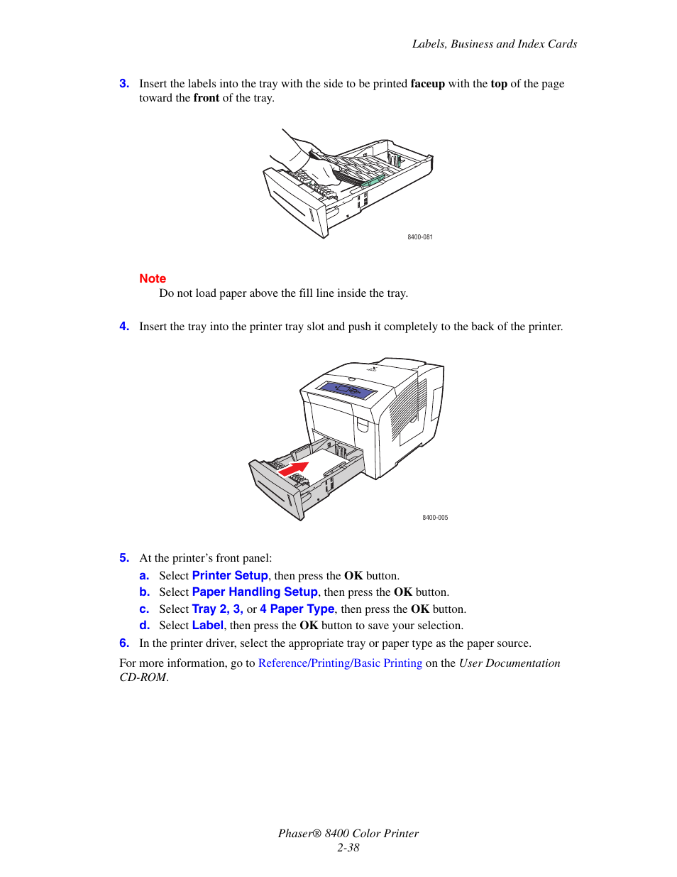 Xerox Phaser Color Printer 8400 User Manual | Page 69 / 203