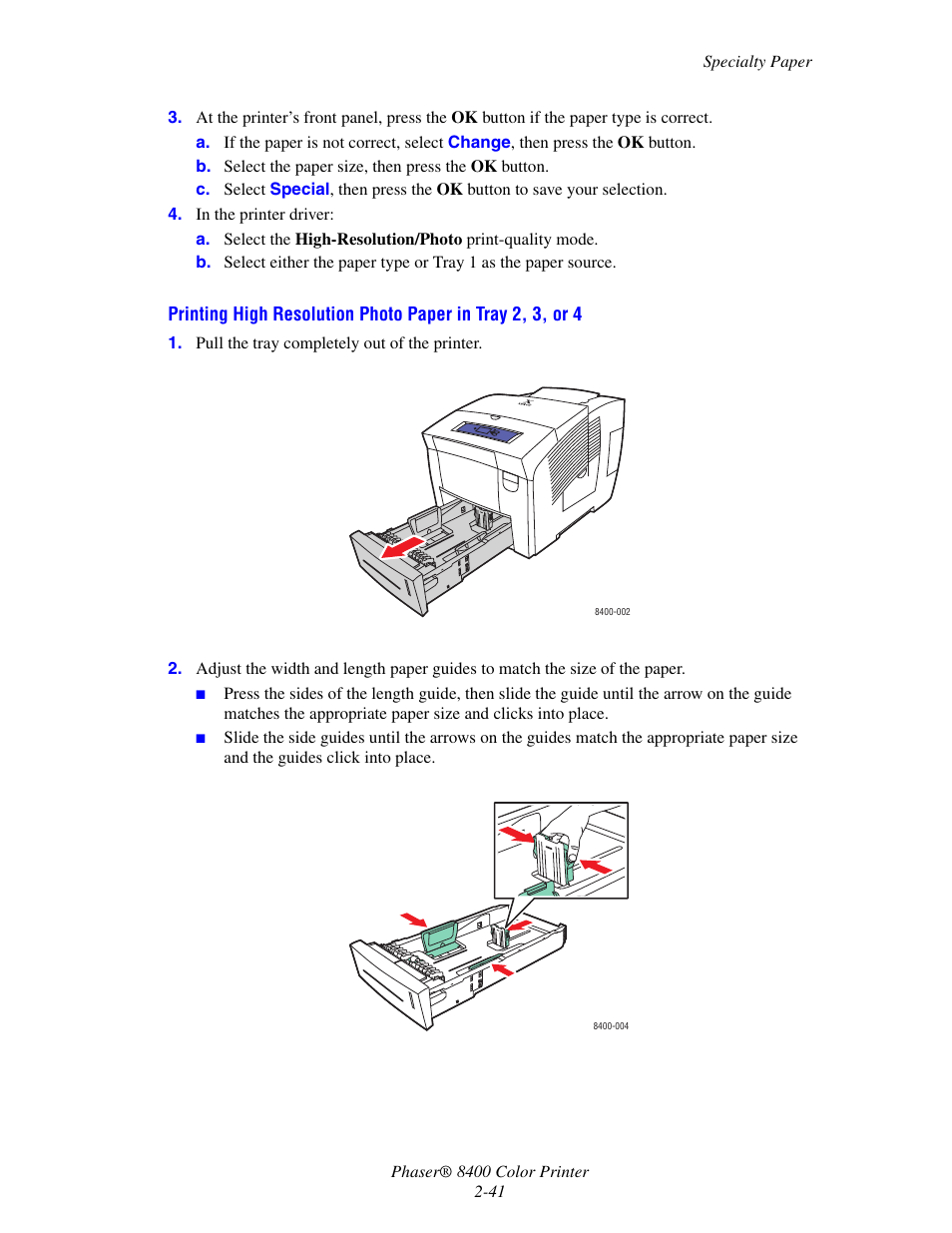 Xerox Phaser Color Printer 8400 User Manual | Page 72 / 203