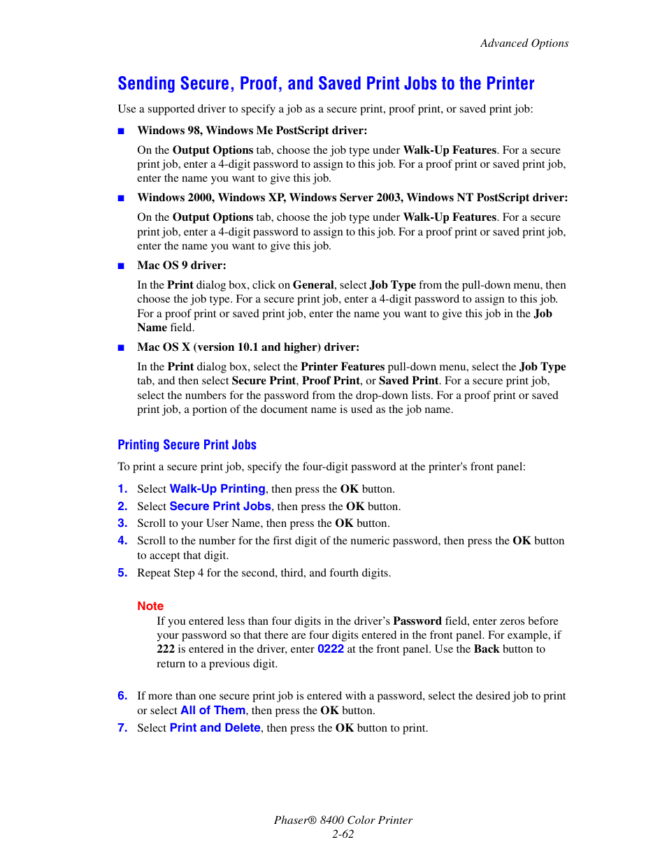 Xerox Phaser Color Printer 8400 User Manual | Page 93 / 203