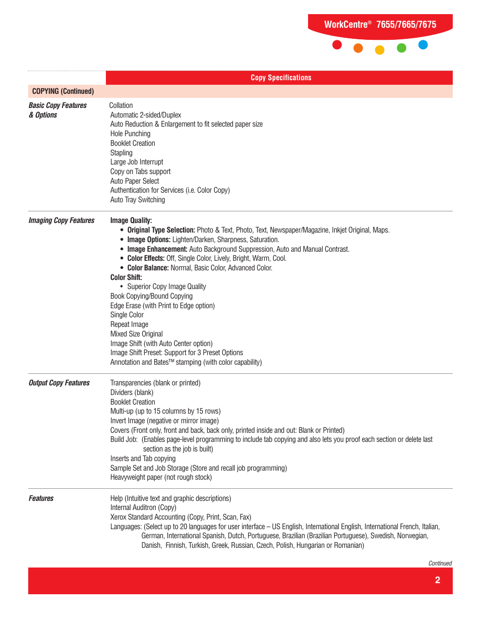 Workcentre | Xerox WorkCentre 7655 User Manual | Page 2 / 19