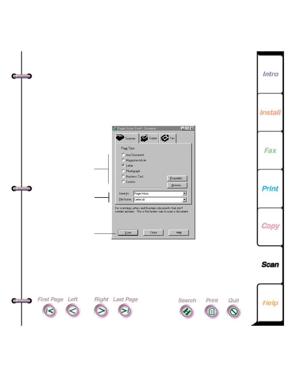 Scanning a document using pagis pro 97 | Xerox 450c User Manual | Page 211 / 264