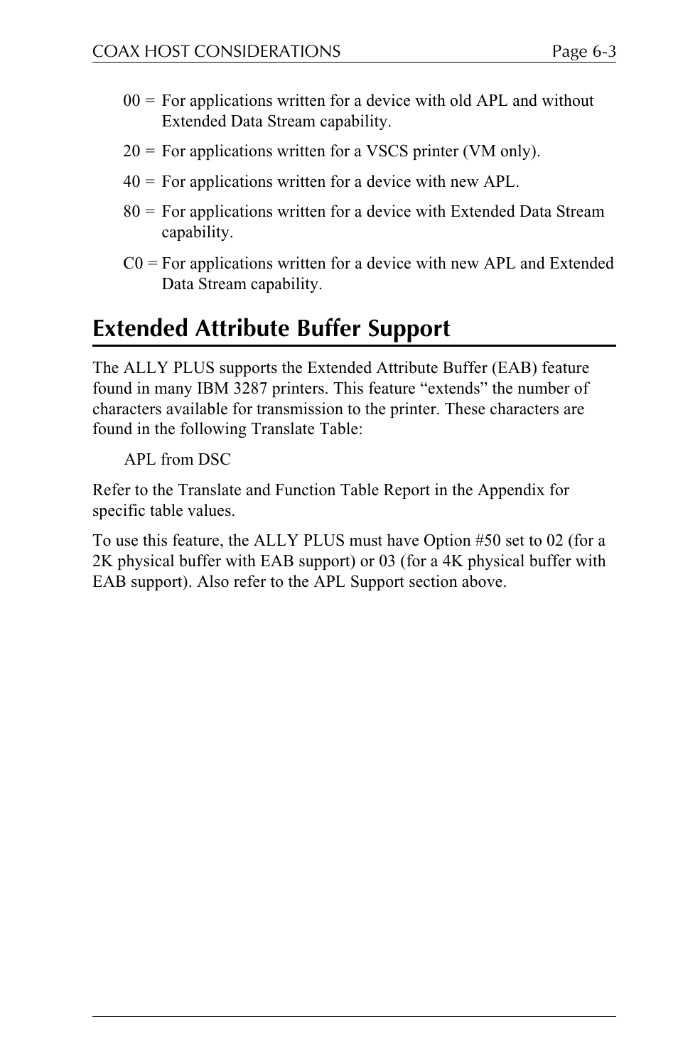 Extended attribute buffer support | Xerox ALLY PLUSTM 6287 User Manual | Page 111 / 186