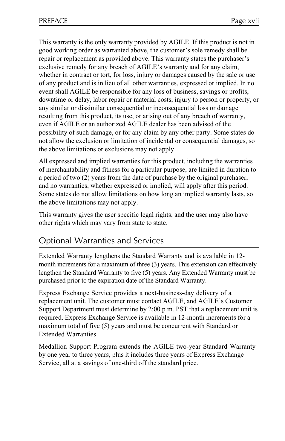 Optional warranties and services | Xerox ALLY PLUSTM 6287 User Manual | Page 17 / 186