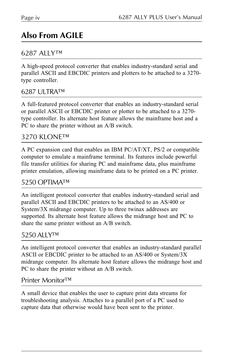 Also from agile | Xerox ALLY PLUSTM 6287 User Manual | Page 4 / 186
