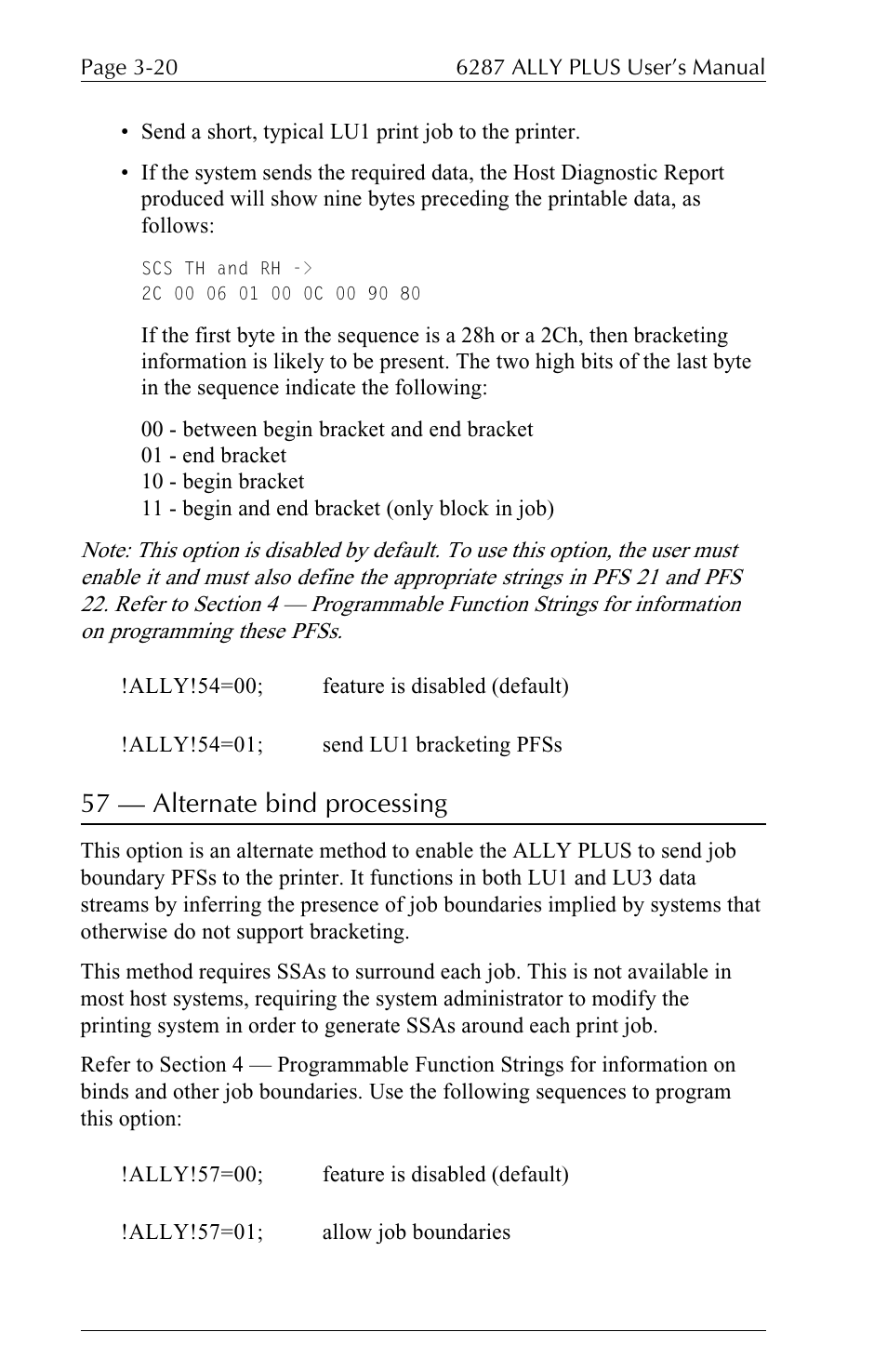 57 — alternate bind processing | Xerox ALLY PLUSTM 6287 User Manual | Page 60 / 186