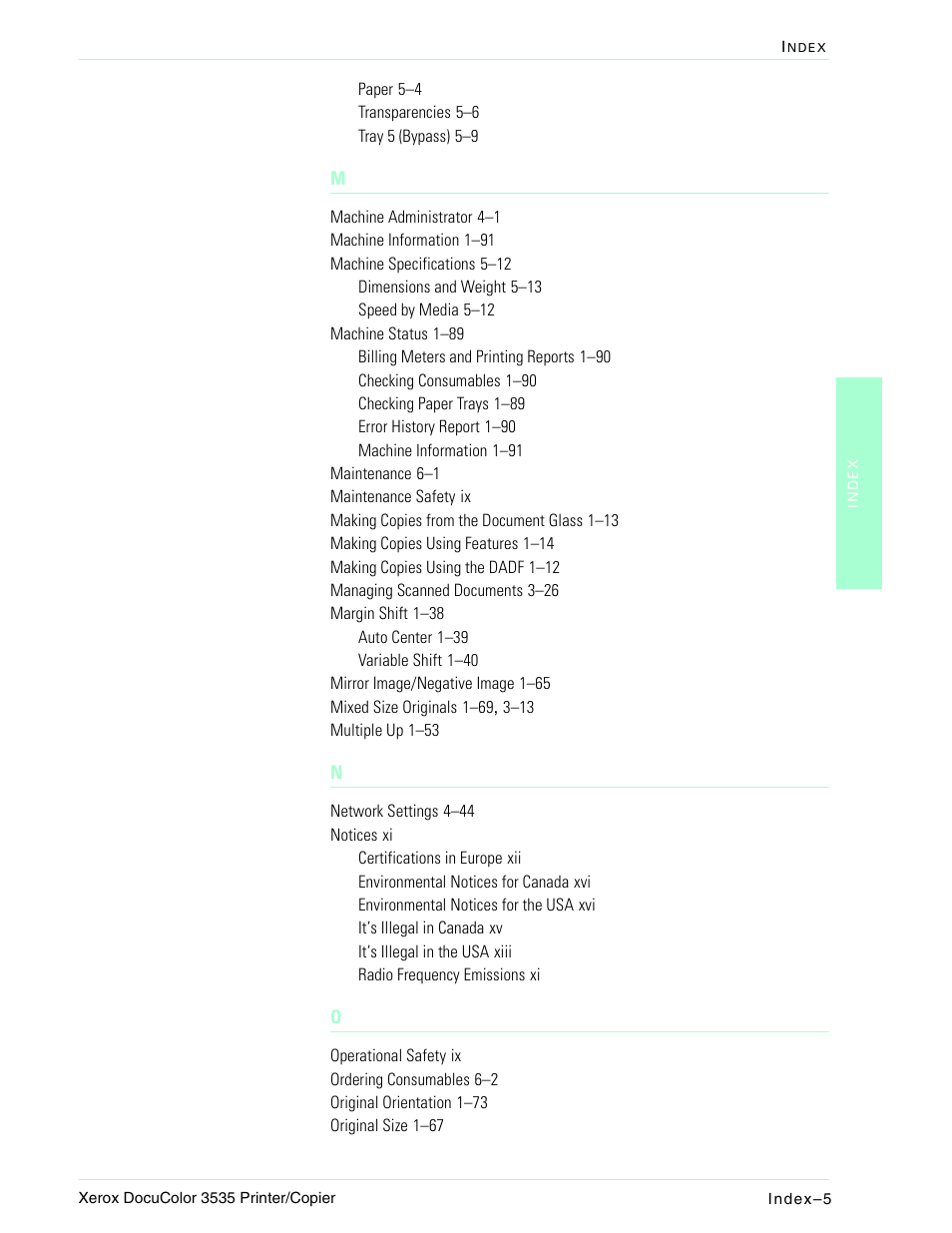 Xerox 3535 User Manual | Page 263 / 268