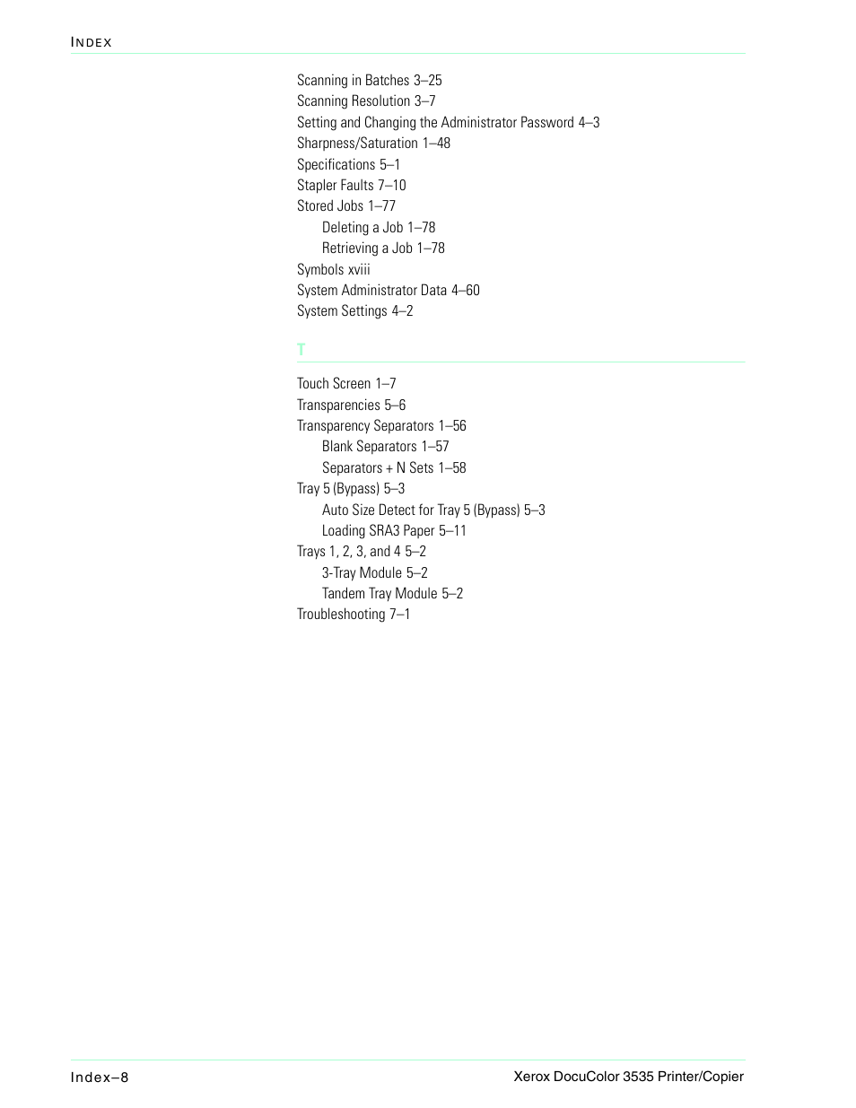Xerox 3535 User Manual | Page 266 / 268