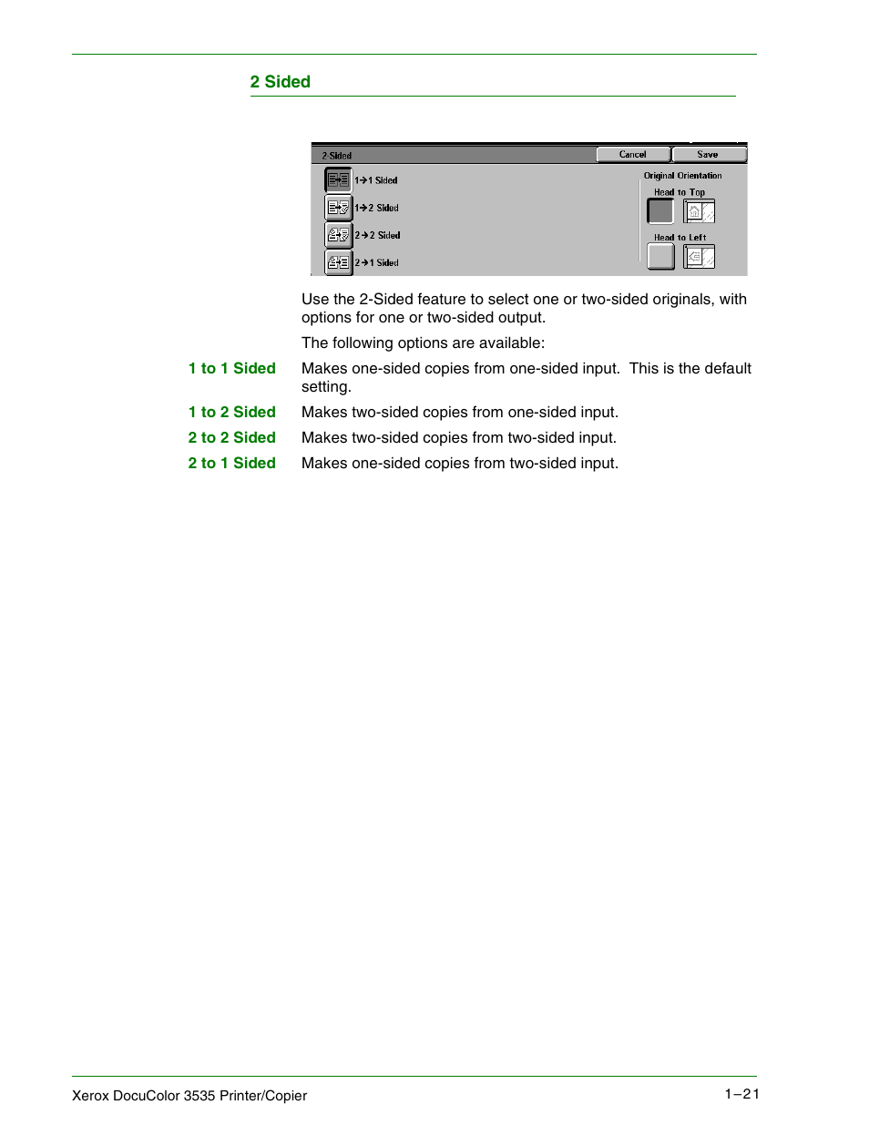 2 sided | Xerox 3535 User Manual | Page 39 / 268