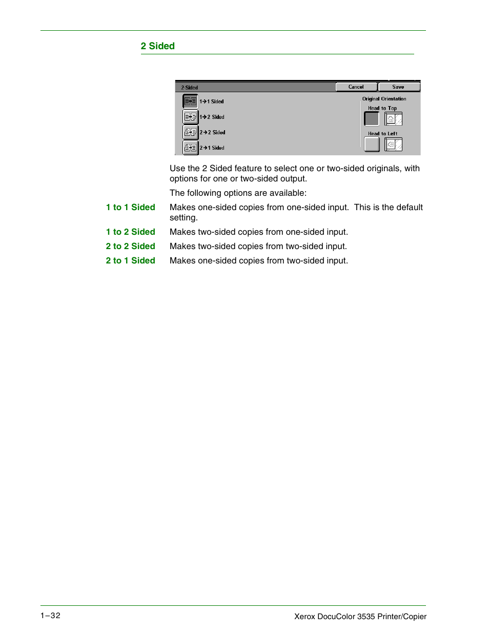 2 sided | Xerox 3535 User Manual | Page 50 / 268