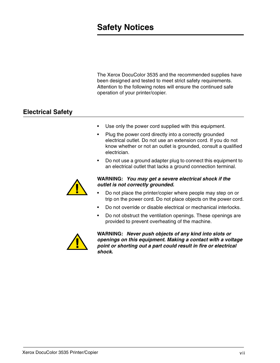 Xerox 3535 User Manual | Page 7 / 268