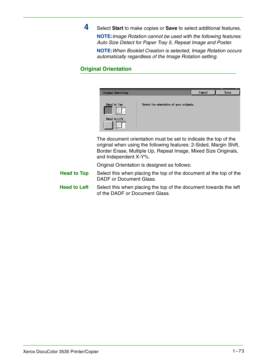 Original orientation | Xerox 3535 User Manual | Page 91 / 268