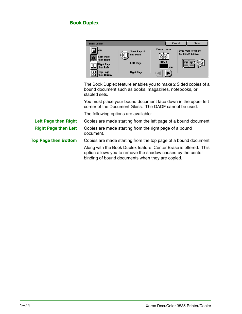 Book duplex | Xerox 3535 User Manual | Page 92 / 268