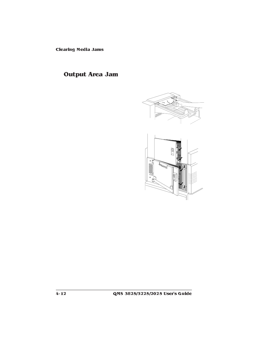 Output area jam | Xerox 2025 User Manual | Page 102 / 222