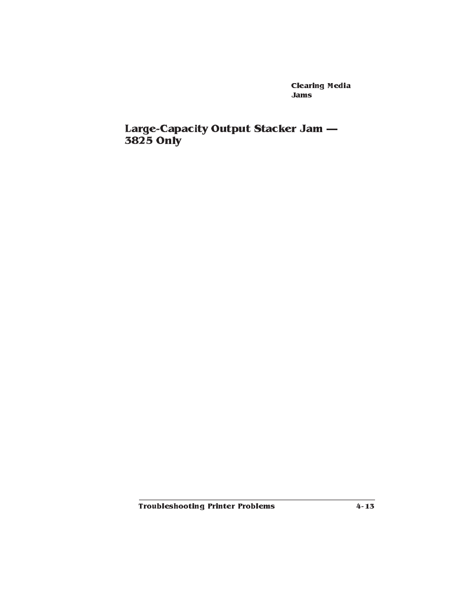 Large-capacity output stacker jam — 3825 only, Large-capacity output stacker jam  3825 only | Xerox 2025 User Manual | Page 103 / 222
