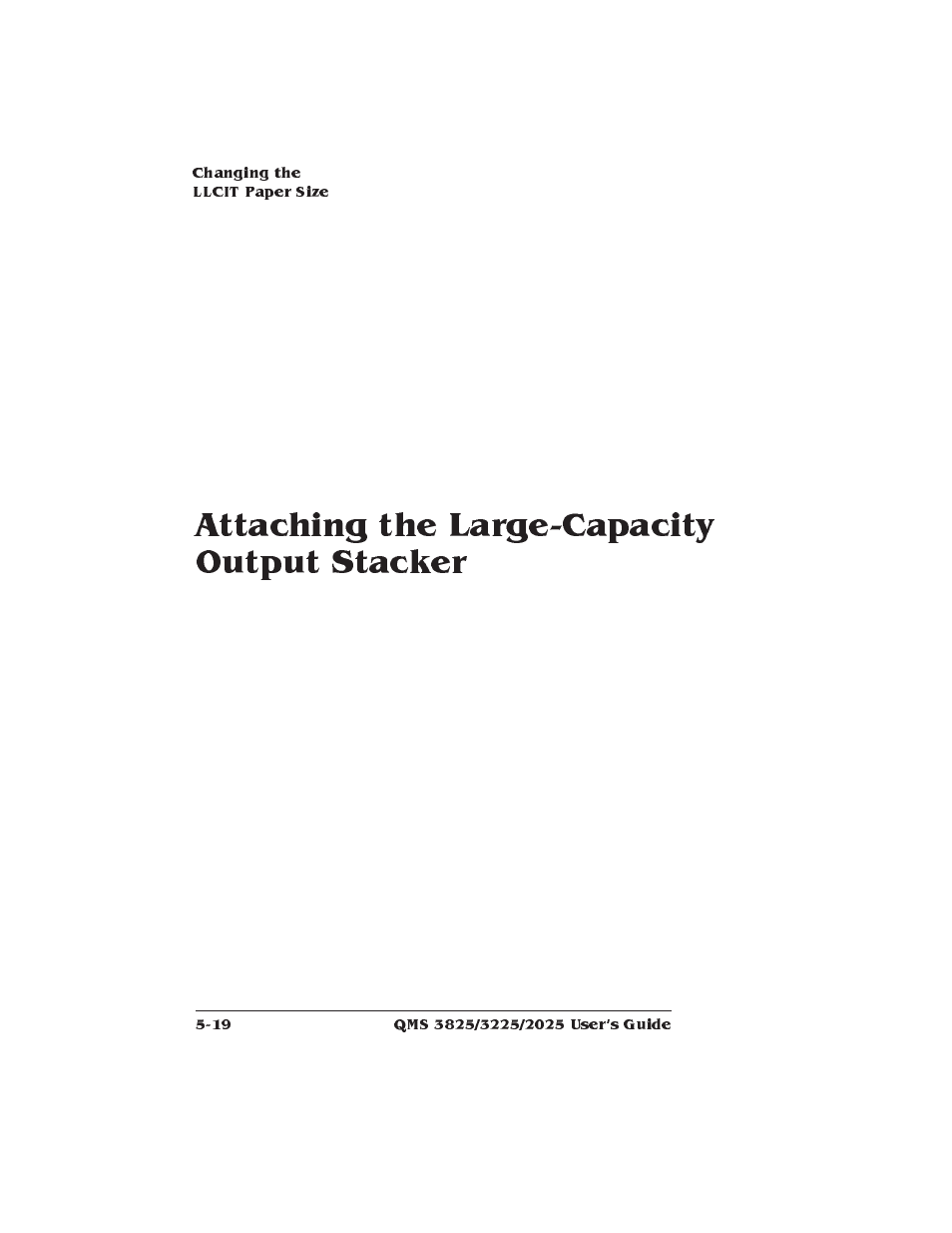 Attaching the large-capacity output stacker, Attaching optional large-capacity output stacker | Xerox 2025 User Manual | Page 127 / 222