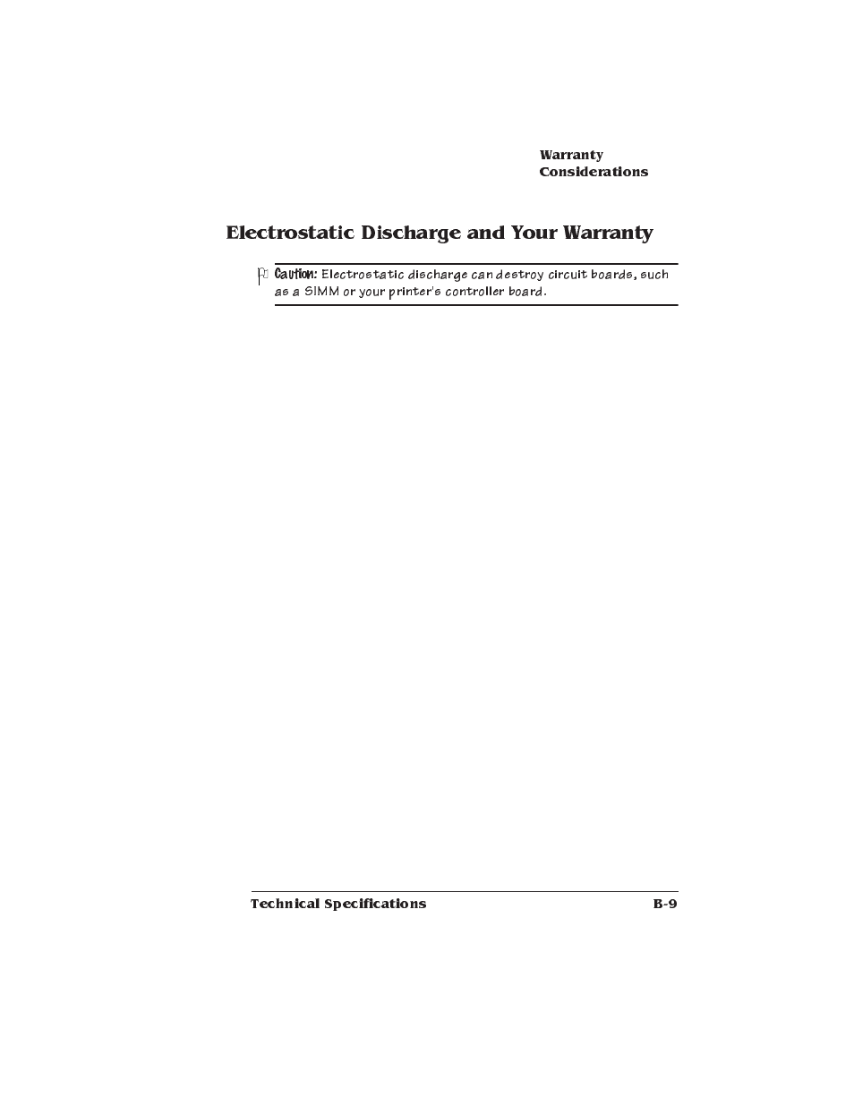 Electrostatic discharge and your warranty | Xerox 2025 User Manual | Page 143 / 222
