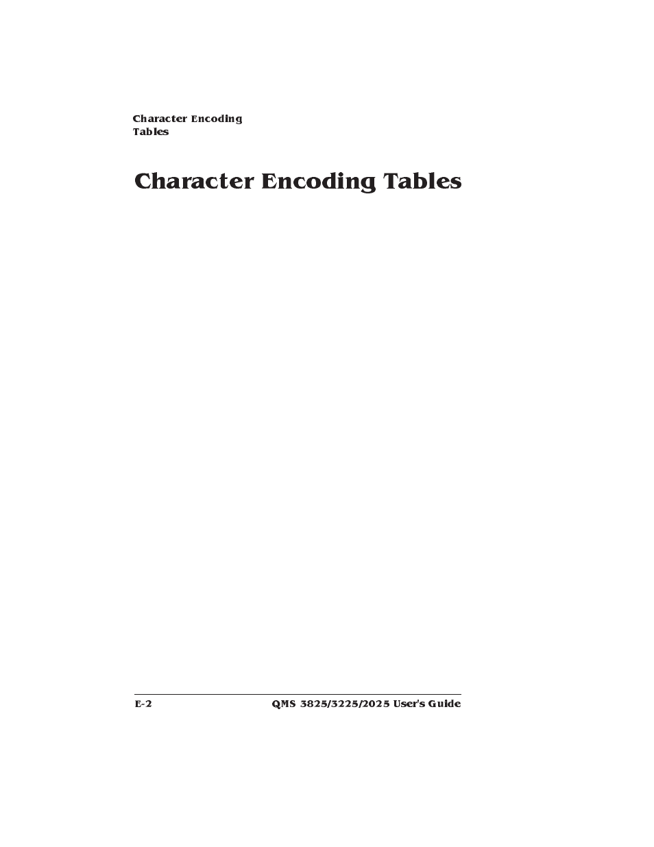 Character encoding tables | Xerox 2025 User Manual | Page 190 / 222