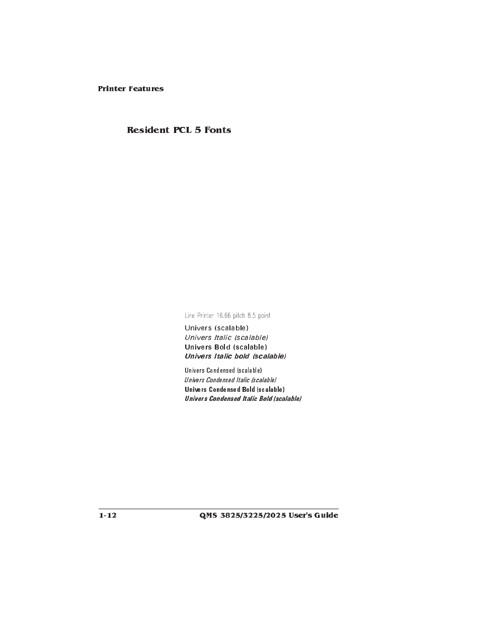Courier 10 pitch 12 point italic | Xerox 2025 User Manual | Page 22 / 222